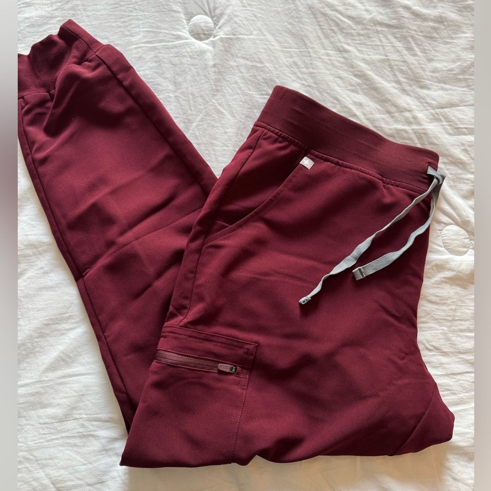 Figs Burgundy Zamora Large Regular joggers